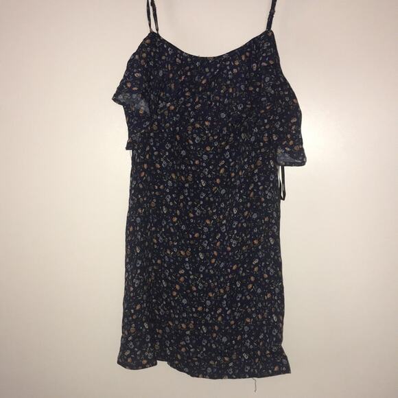 Forever 21 Boho Casual Dress Mini Sleeveless Frills Ruffles Floral Size Medium - Picture 3 of 9